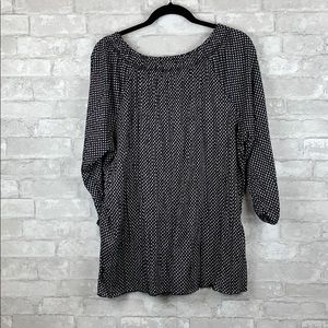 Black/white womens XL Blouse
